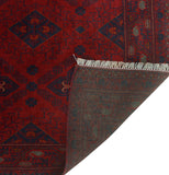 Khal Mohammadi Dwain Red/Navy Rug, 4'2" x 6'3"