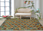 Sangat Tarakai Ivory/Orange Rug, 6'7" x 9'6"