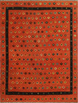 Berjasta Chenzira Orange/Charcoal Rug, 8'2" x 9'7"