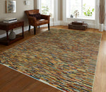 Peshawar Heaven Ivory/Blue Rug, 9'4" x 11'9"