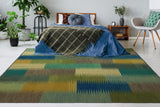 Winchester Defend Blue/Green Rug, 7'11" x 9'10"