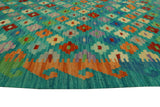 Sangat Junius Blue/Rust Rug, 8'4" x 9'6"