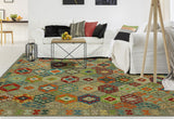 Sangat Nabila Brown/Red Rug, 8'5" x 9'8"