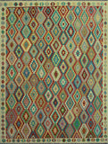 Sangat Tahir Red/Blue Rug, 10'6" x 12'10"