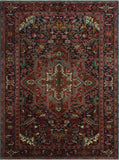 Semi Antique Izegbe Blue/Red Rug, 7'9" x 10'9"