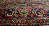 Semi Antique Izegbe Blue/Red Rug, 7'9" x 10'9"