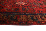 Semi Antique Mildred Red/Brown Runner, 3'3" x 9'4"