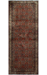 Semi Antique Jafari Rust/Grey Rug, 3'7" x 8'8"