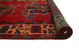Semi Antique Claire Red/Navy Rug, 3'10" x 7'3"
