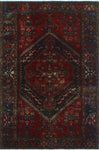 Semi Antique Tarleton Red/Charcoal Rug, 4'3" x 6'4"