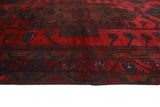 Vintage Westin Red/Charcoal Runner, 3'5" x 9'11"
