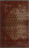 Semi Antique Cingeswe Red/Brown Rug, 4'3" x 6'9"