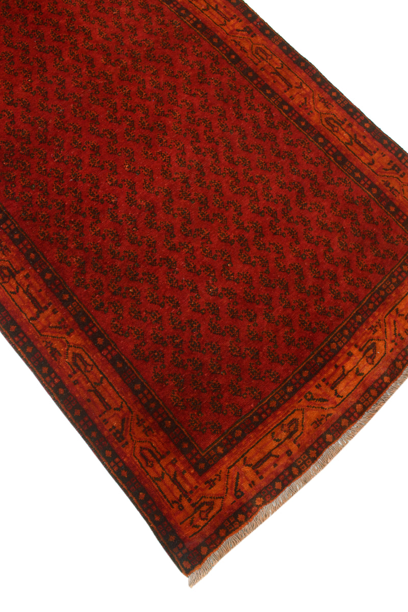 Vintage Geri Red/Orange Runner, 3'4 x 10'0 – Noori Rug