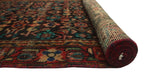 Semi Antique Cleve Navy/Red Runner, 3'4" x 10'9"