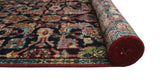 Semi Antique Sienna Red/Navy Runner, 2'3" x 11'0"