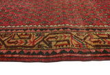 Vintage Adalson Red/Beige Runner, 3'4" x 9'8"