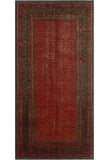Semi Antique Yani Red/Lt. Green Rug, 4'11" x 10'1"
