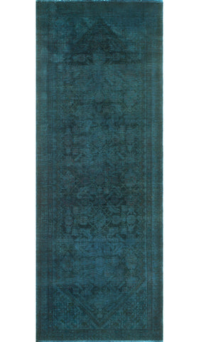 Vintage Yosuf Blue-Grey/Blue Runner, 3'4" x 9'6"