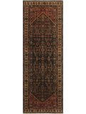 Semi Antique Julius Charcoal/Rust Rug, 3'4" x 9'10"