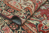Vintage Nozimjon Red/Beige Rug, 4'4" x 6'4"