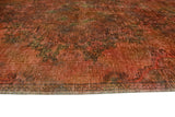 Vintage Ayan Orange/Green Rug, 4'1" x 9'6"