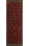 Semi Antique Ibadshah Rust/Burgundy Rug, 3'4" x 9'2"