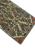 Fine VTG Beckham Ivory/Brown Runner, 2'9" x 9'10"