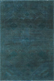 Vintage Chenar Blue/Green Rug, 4'2 x 6'3