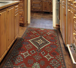 Vintage Dairis Red/Ivory Rug, 3'0" x 5'4"