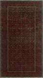 Semi Antique Chester Red/Charcoal Rug, 3'6" x 6'1"