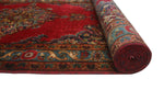 Semi Antique Paola Red/Navy Runner, 3'1" x 13'2"
