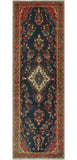 Semi Antique Ayden Navy/Gold Runner, 3'2 x 9'11