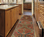 Semi Antique Baylen Rust/Beige Runner, 3'4" x 9'8"