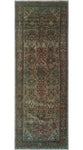 Semi Antique Hugh Rust/Navy Rug, 3'5 x 9'10