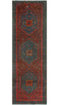 Fine VTG Ade Burgundy/Navy Runner, 3'3" x 9'11"