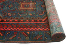 Fine VTG Ade Burgundy/Navy Runner, 3'3" x 9'11"