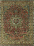 Fine VTG Ashmath Red/Lt. Brown Rug, 9'9 x 12'11