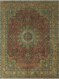 Fine VTG Ashmath Red/Lt. Brown Rug, 9'9 x 12'11