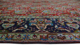 Fine Semi Antique Hendrick Red/Navy Rug, 8'1" x 10'11"