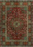 Semi Antique Marshal Red/Ink Blue Rug, 4'5" x 6'4"