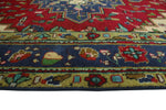 Semi Antique Brianda Red/Navy Rug, 5'0" x 6'6"