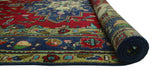 Semi Antique Brianda Red/Navy Rug, 5'0" x 6'6"