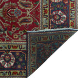 Semi Antique Khordad Red/Blue Rug, 6'8" x 9'2"