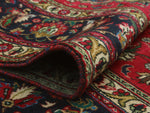 Fine VTG Danya Red/Navy Rug, 9'10" x 12'7"