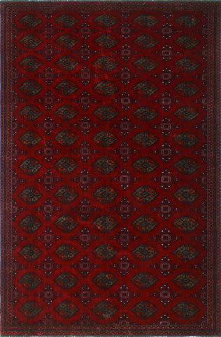 Vintage Holland Red/Black Rug, 7'0 x 10'5