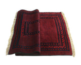 Vintage Udayle Red/Charcoal Rug, 2'11" x 4'4"