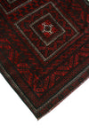 Vintage Olujimi Red/Black Rug, 3'8" x 6'9"