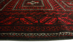 Vintage Olujimi Red/Black Rug, 3'8" x 6'9"