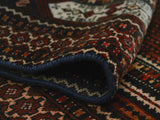Balochi Wajid Burgundy/Charcoal Rug, 3'1" x 4'10"