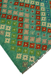 Balochi Chace Turquoise/Rust Rug, 6'8" x 9'9"